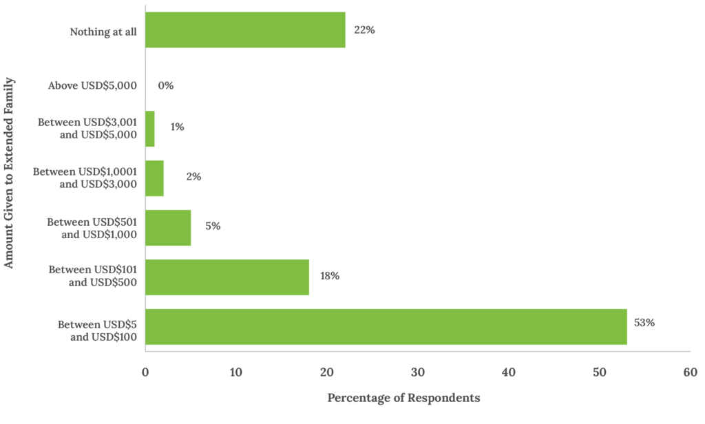 Figure 4: Giving to Extended Family